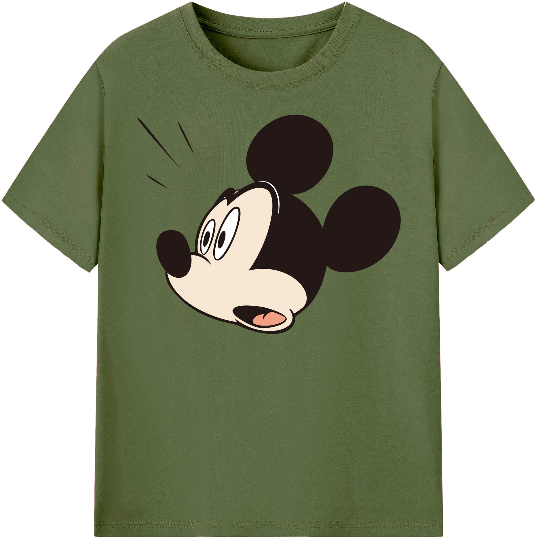 （画像用） ミッキーマウス Mickey Mouse 綿100％半袖Tシャツ（フロントプリント）